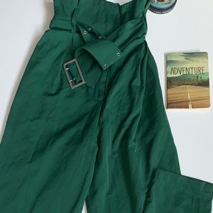Green Paperbag Waist Pants